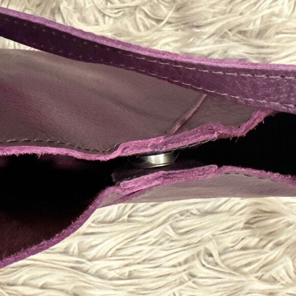 Portland leather goods small Naomi bag in plum - Picture 7 of 8